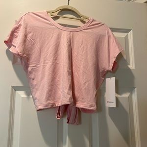 NWT Lululemon cropped wrap tie shirt